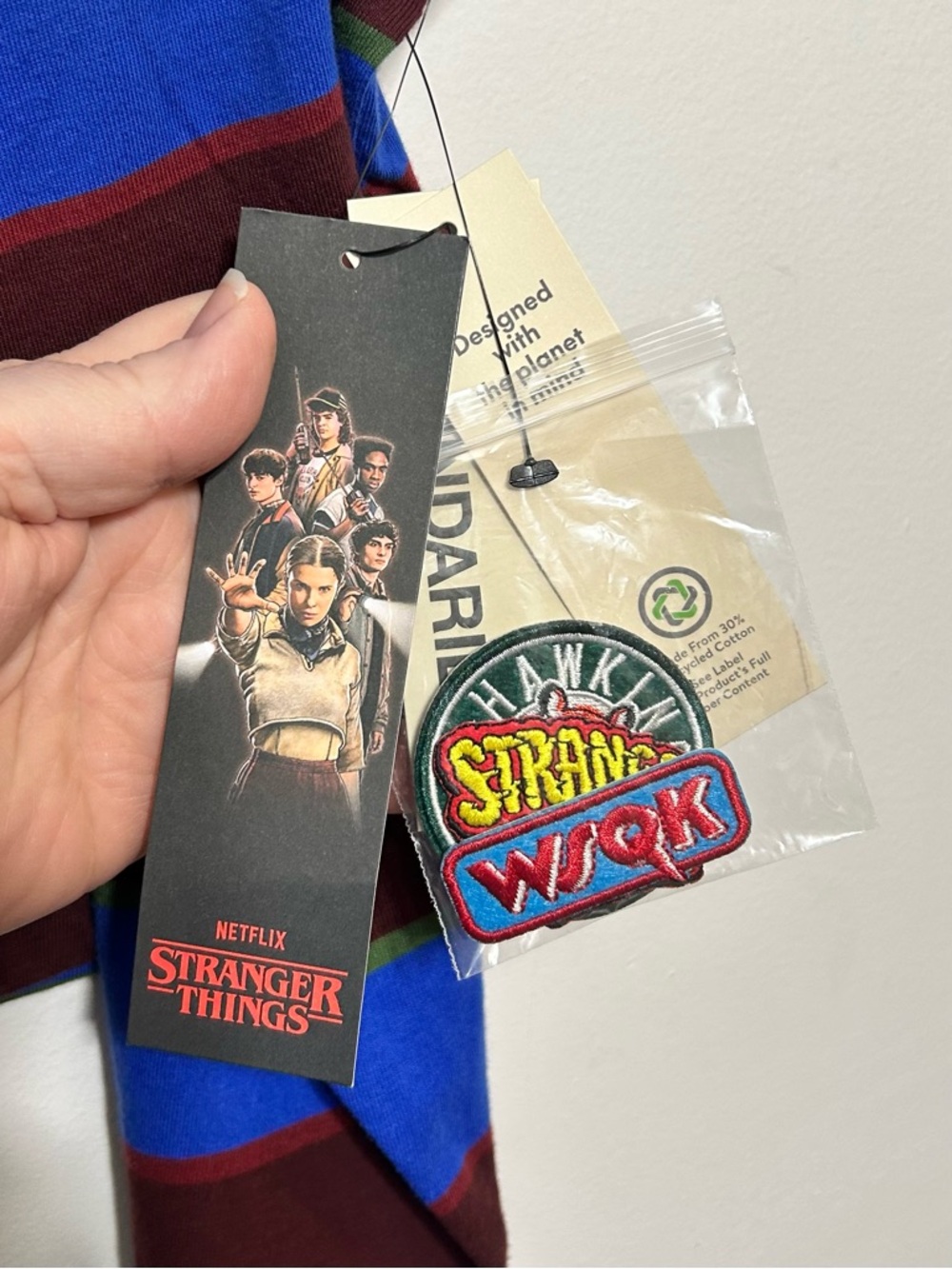 New! Stranger Things No Boundaries Striped Long Sleeve Cropped Rugby Polo Shirt - Picture 5 of 12